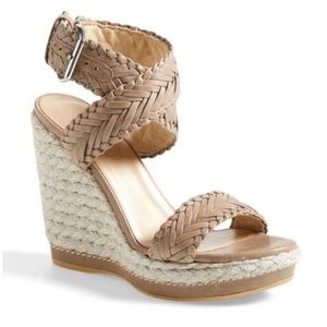 Stewart Weitzman Elixer leather platform sandals size 8